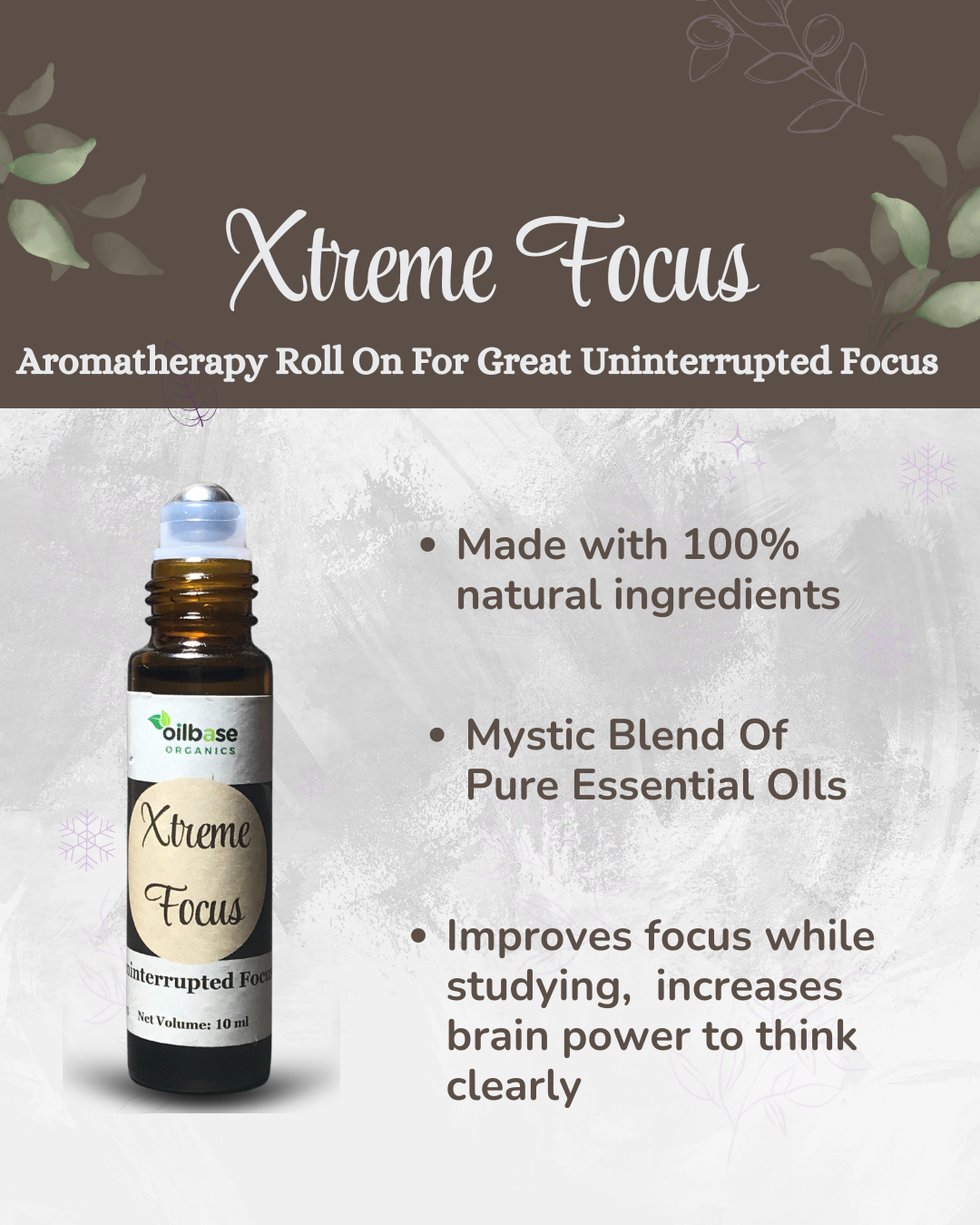 Xtreme Focus Aromatherapy Roll-on For uninterrupted Focus